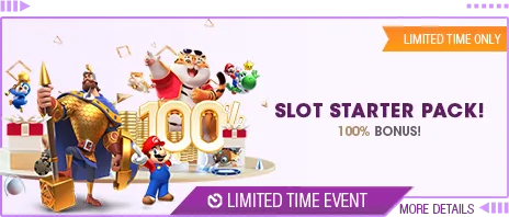 Slot Starter Pack — 100% bonus